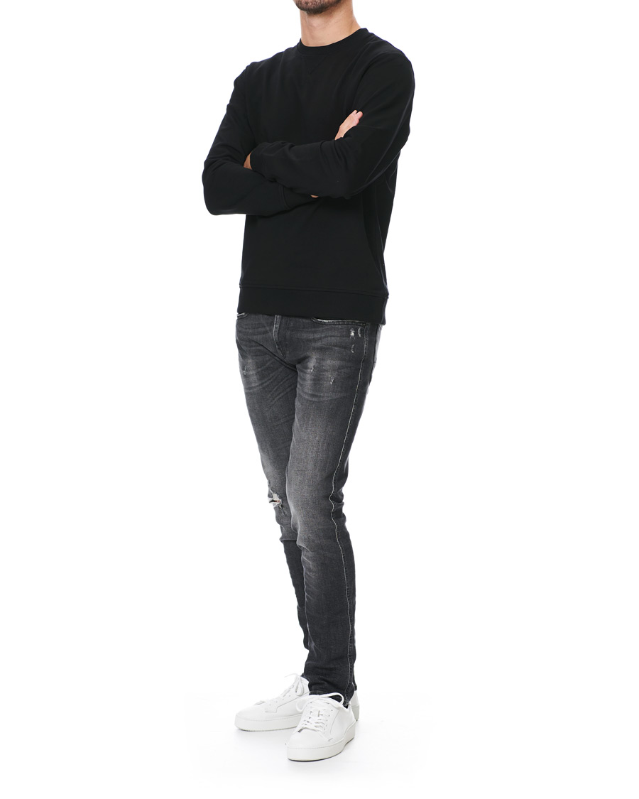 Homme | Pulls Et Tricots | Samsøe Samsøe | Samsøe & Samsøe Hugo Organic Cotton Crew Neck Sweat Black
