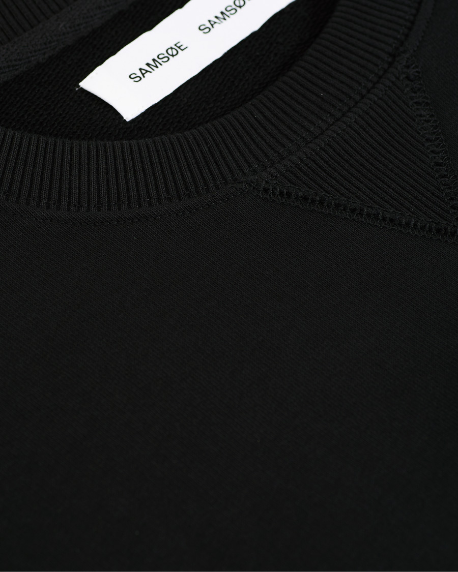 Homme | Pulls Et Tricots | Samsøe Samsøe | Samsøe & Samsøe Hugo Organic Cotton Crew Neck Sweat Black