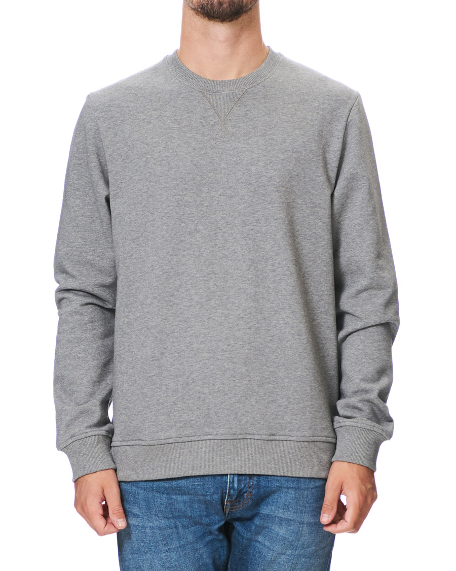 Homme | Pulls Et Tricots | Samsøe Samsøe | Samsøe & Samsøe Hugo Organic Cotton Crew Neck Sweat Grey Mel