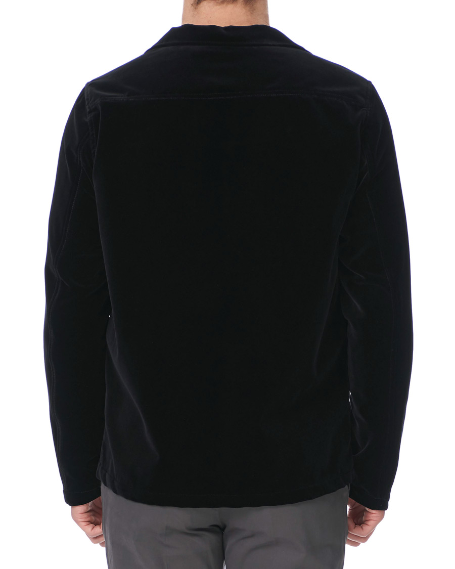 Homme | Chemises | Oscar Jacobson | Holger Velvet Shirt Jacket Black