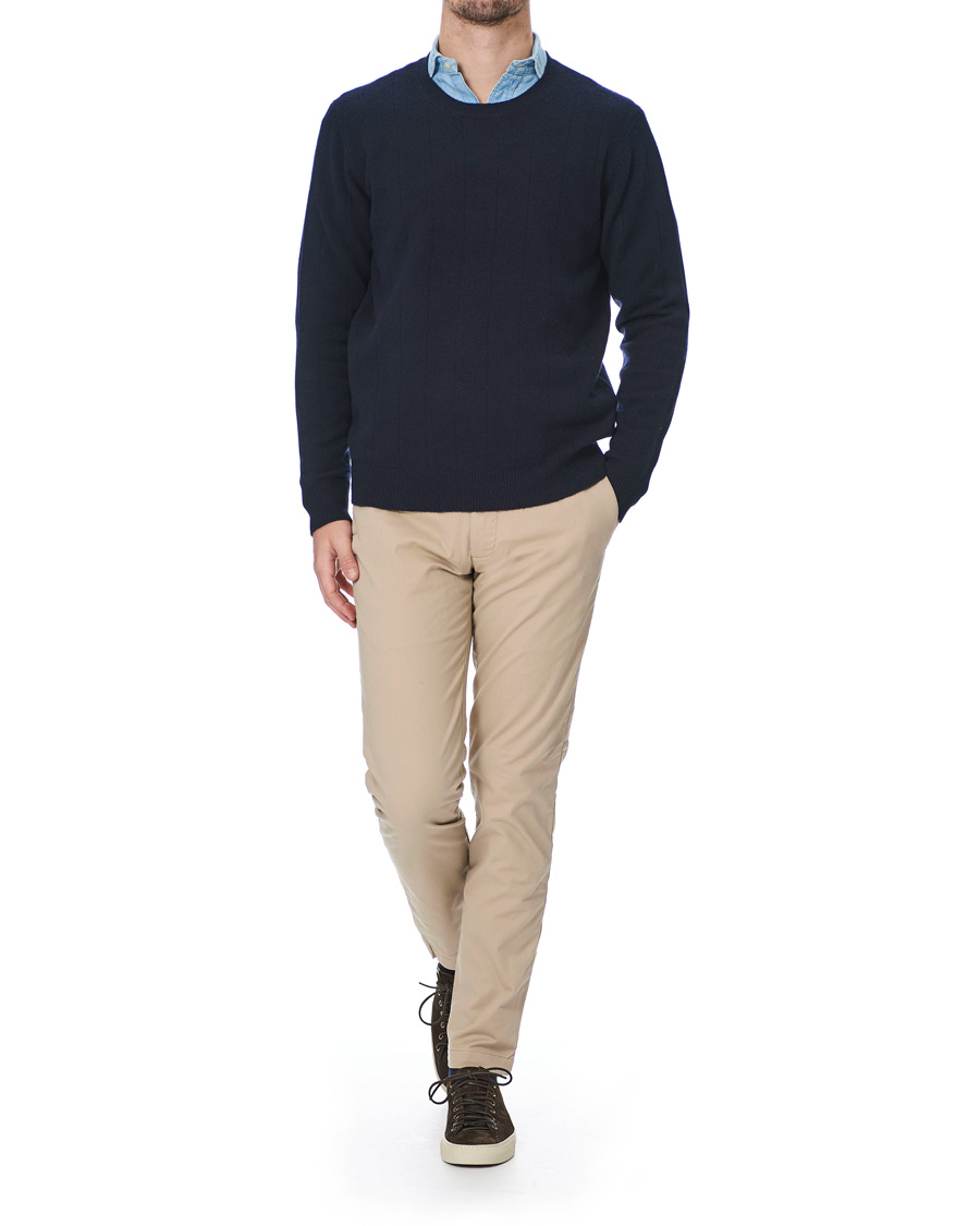 Homme | Pulls Et Tricots | Club Monaco | Cashmere Blend Needle Stitched Sweater Navy