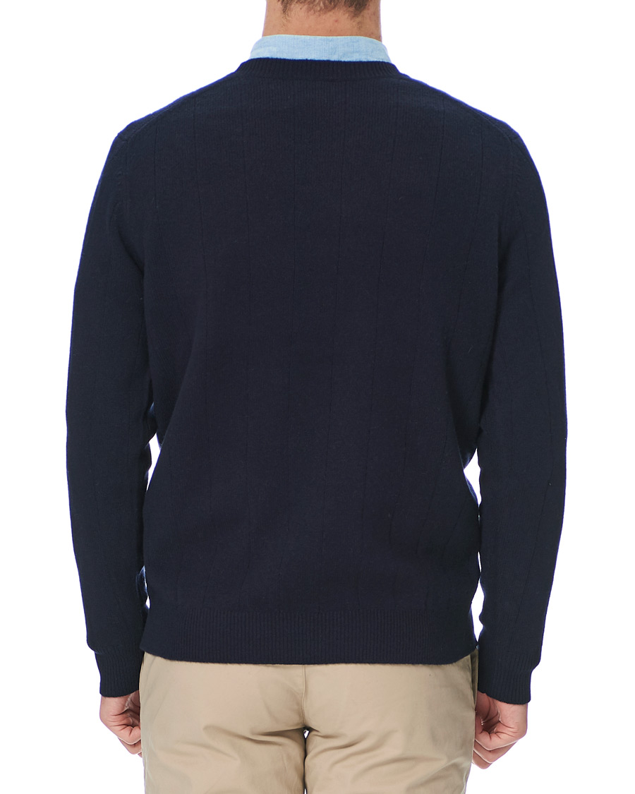 Homme | Pulls Et Tricots | Club Monaco | Cashmere Blend Needle Stitched Sweater Navy