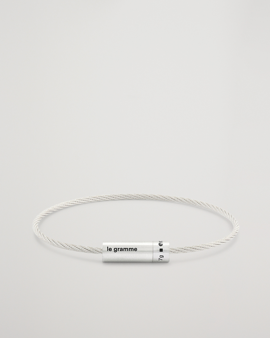 Heren | Sieraden | LE GRAMME | Cable Bracelet Brushed Sterling Silver 7g