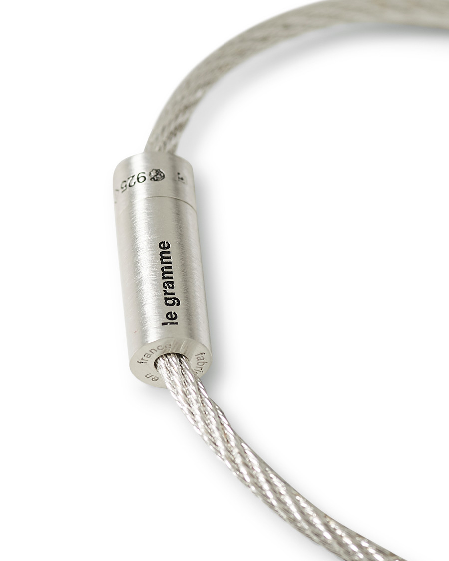 Heren | LE GRAMME Cable Bracelet Brushed Sterling Silver 9g | LE GRAMME | Cable Bracelet Brushed Sterling Silver 9g