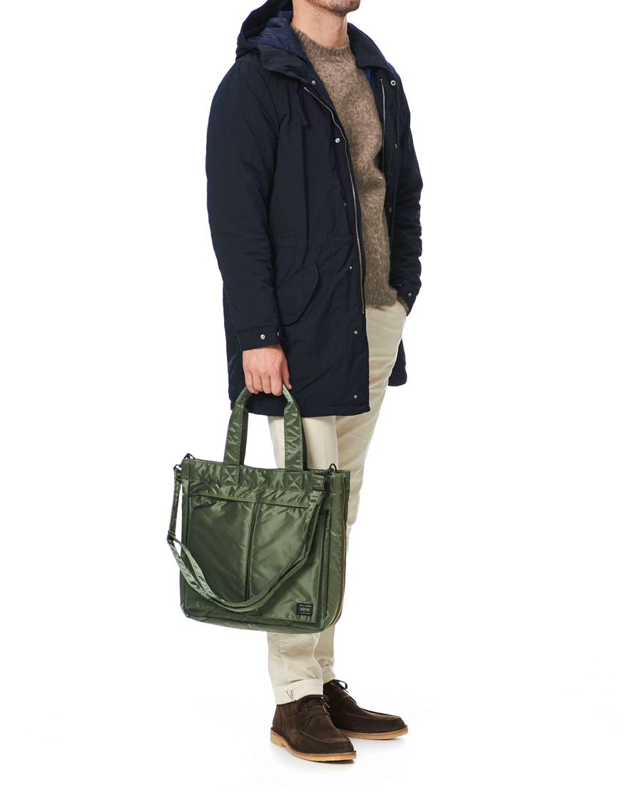Homme | Porter-Yoshida & Co. Tanker Tote Bag Sage Green | Porter-Yoshida & Co. | Tanker Tote Bag Sage Green
