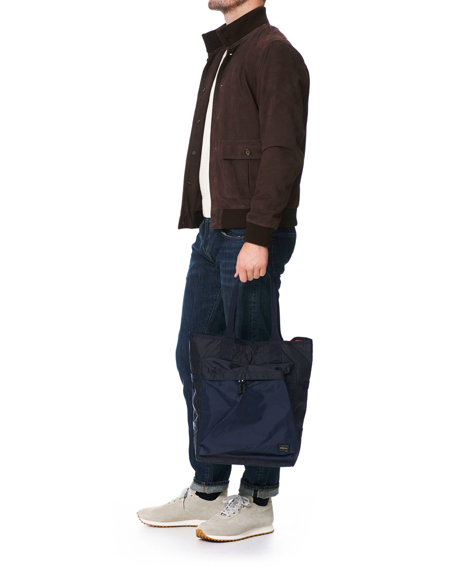 Homme | Porter-Yoshida & Co. Force Tote Bag Navy Blue | Porter-Yoshida & Co. | Force Tote Bag Navy Blue