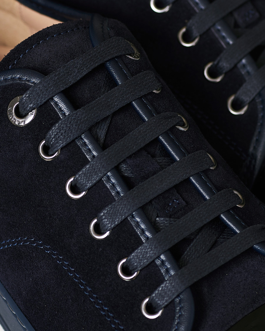 Heren | Lanvin Patent Captoe Sneaker Dark Blue/Dark Blue | Lanvin | Patent Captoe Sneaker Dark Blue/Dark Blue