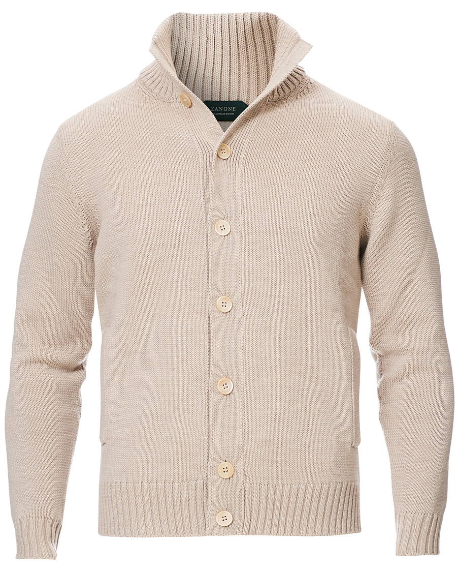 Homme | Pulls Et Tricots | Zanone | Virgin Merino Wool Chioto Cardigan Beige