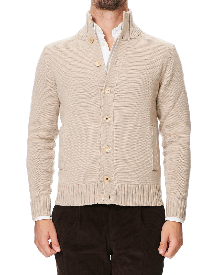 Homme | Pulls Et Tricots | Zanone | Virgin Merino Wool Chioto Cardigan Beige