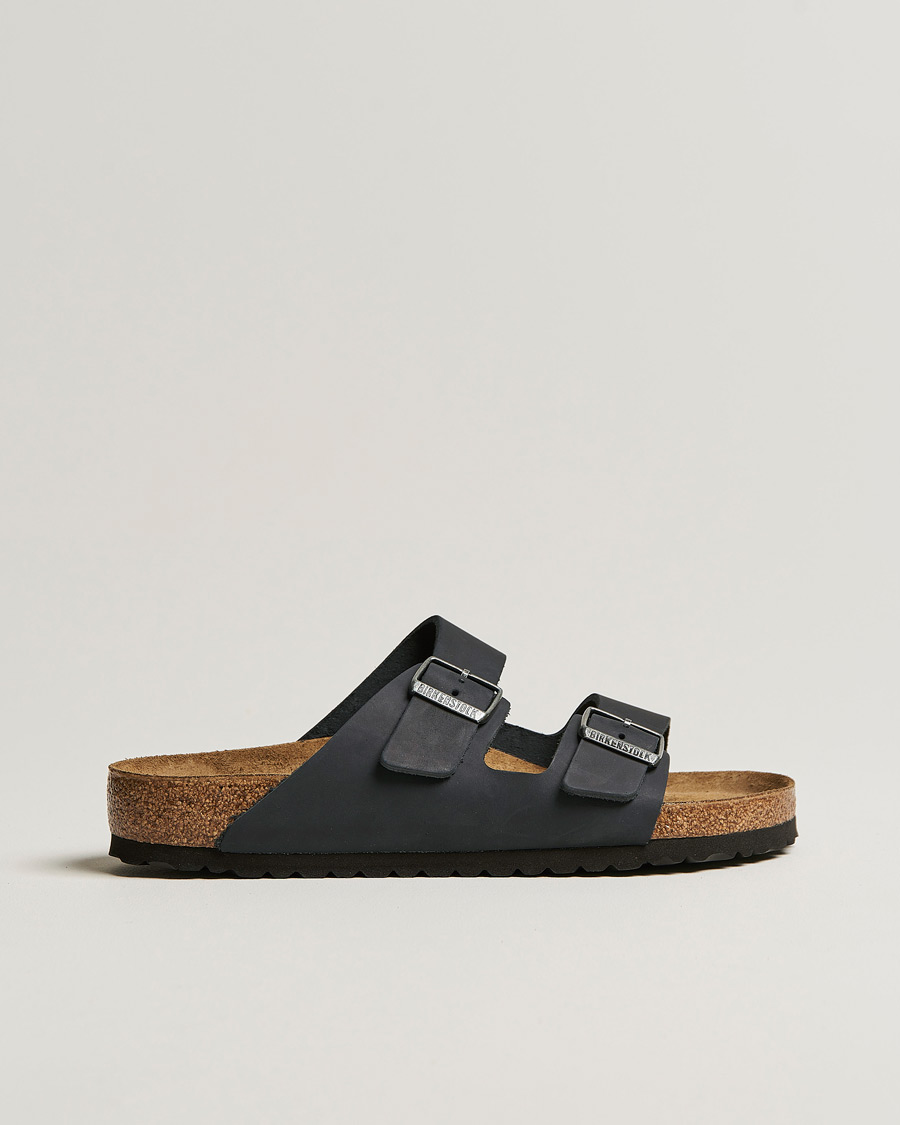 Heren | Sandalen slides | BIRKENSTOCK | Arizona Classic Footbed Black Oiled Leather