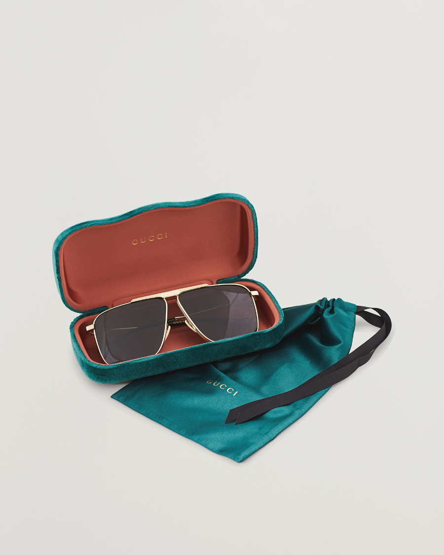 Homme | GUCCI GG8040S Sunglasses Gold/Green | Gucci | GG8040S Sunglasses Gold/Green