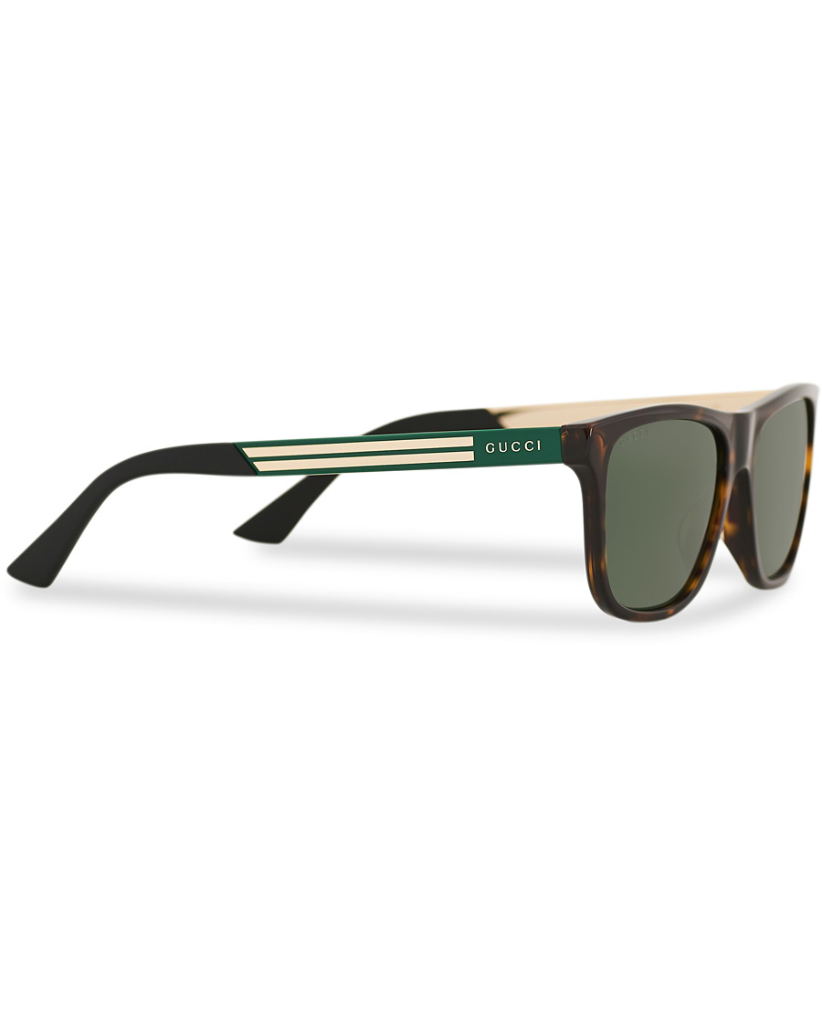 Homme | GUCCI GG0687S Sunglasses Havana/Green | Gucci | GG0687S Sunglasses Havana/Green