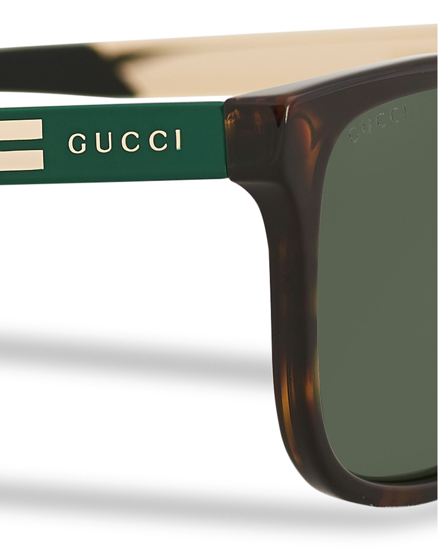 Homme | GUCCI GG0687S Sunglasses Havana/Green | Gucci | GG0687S Sunglasses Havana/Green
