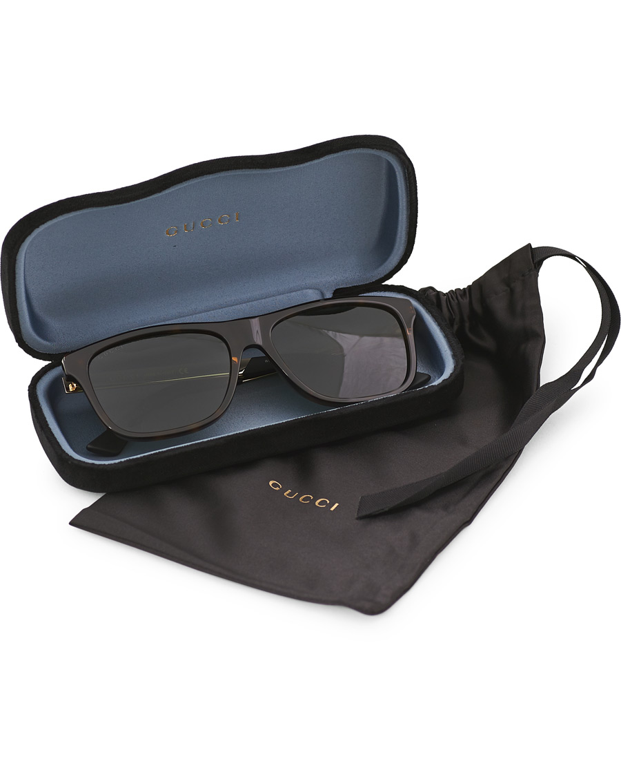 Homme | GUCCI GG0687S Sunglasses Havana/Green | Gucci | GG0687S Sunglasses Havana/Green