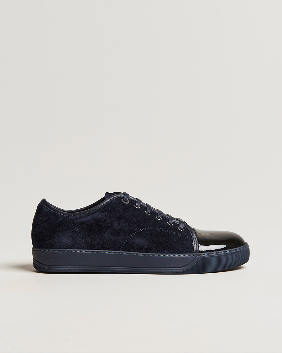 Homme | Lanvin Patent Cap Toe Sneaker Navy/Navy | Lanvin | Patent Cap Toe Sneaker Navy/Navy