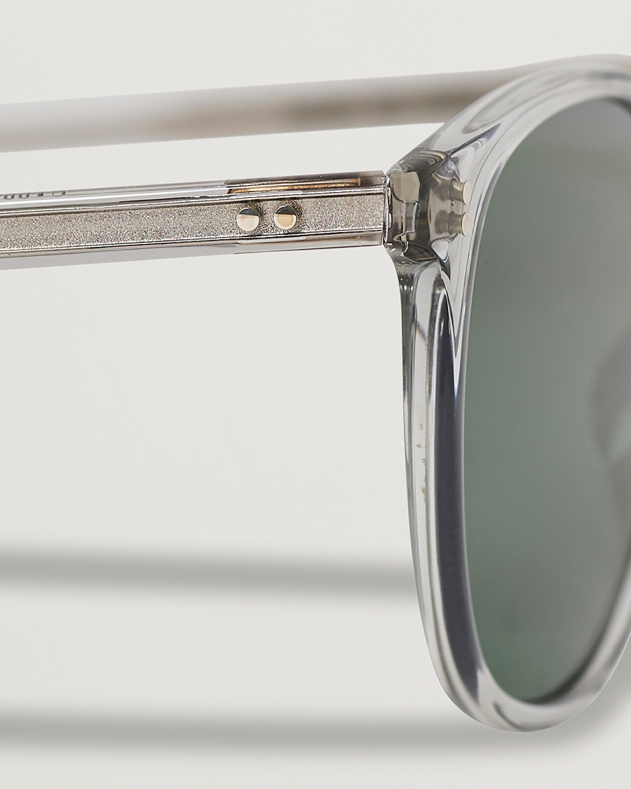 Heren | Zonnebrillen | Garrett Leight | Kinney 49 Sunglasses Transparent/Green