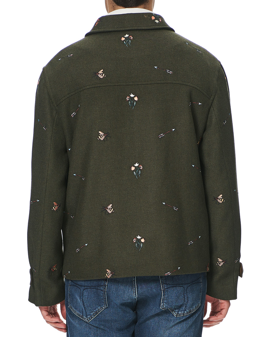 Heren | Jassen | GANT | Luke Edward Hall Emrodery Zip Jacket Tartan Green