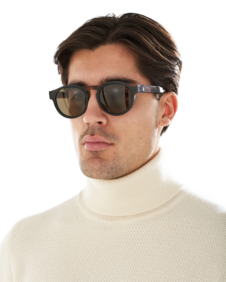 Homme | Moncler Lunettes ML0099 Sunglasses Black/Havana | Moncler Lunettes | ML0099 Sunglasses Black/Havana