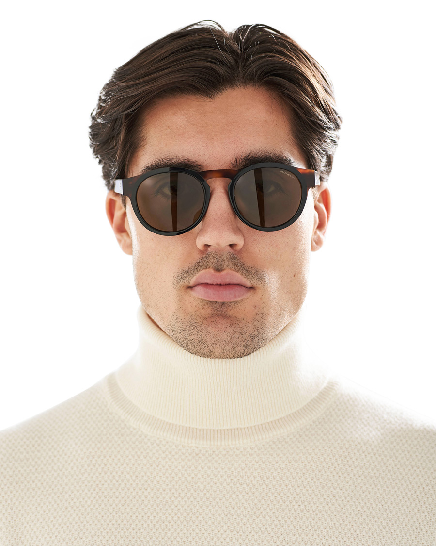 Homme | Moncler Lunettes ML0099 Sunglasses Black/Havana | Moncler Lunettes | ML0099 Sunglasses Black/Havana