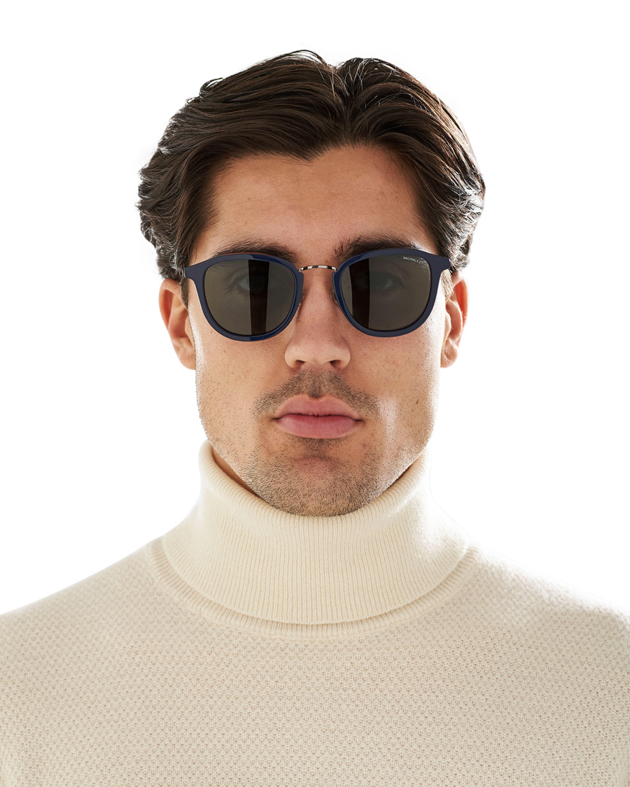 Heren | Moncler Lunettes ML0126 Sunglasses Blue/Red | Moncler Lunettes | ML0126 Sunglasses Blue/Red