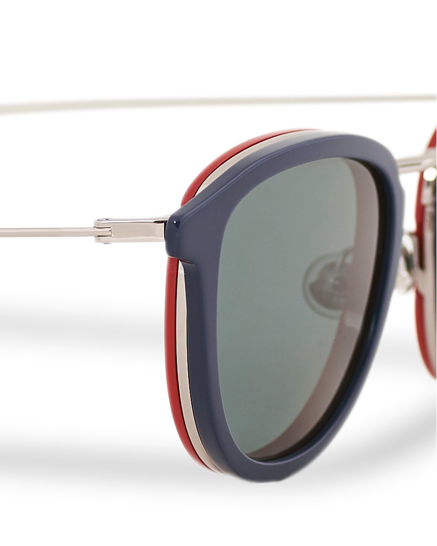 Heren | Moncler Lunettes ML0126 Sunglasses Blue/Red | Moncler Lunettes | ML0126 Sunglasses Blue/Red