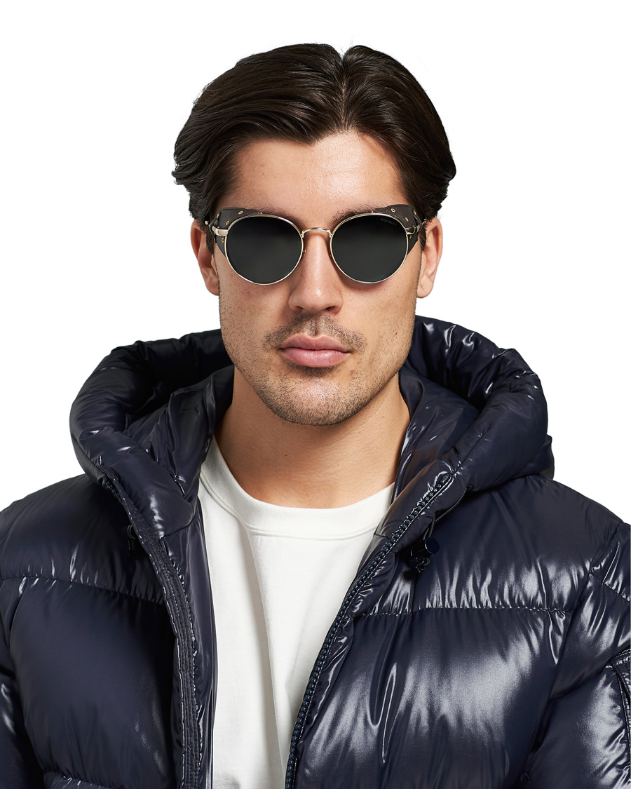 Homme | Moncler Lunettes Blazon Polarized Sunglasses Gold/Brown | Moncler Lunettes | Blazon Polarized Sunglasses Gold/Brown