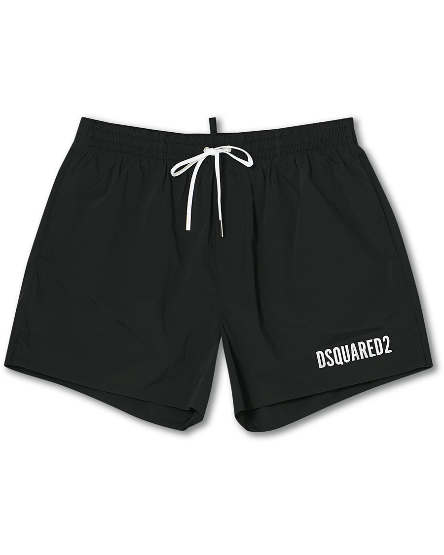 Homme | Maillots De Bain | Dsquared2 | Icon Boxer Mid Swimshorts Black/Silver