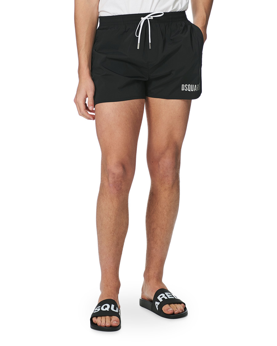Homme | Maillots De Bain | Dsquared2 | Icon Boxer Mid Swimshorts Black/Silver