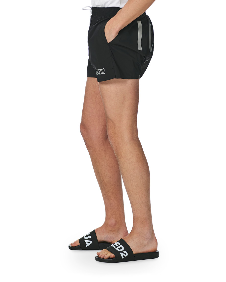Homme | Maillots De Bain | Dsquared2 | Icon Boxer Mid Swimshorts Black/Silver
