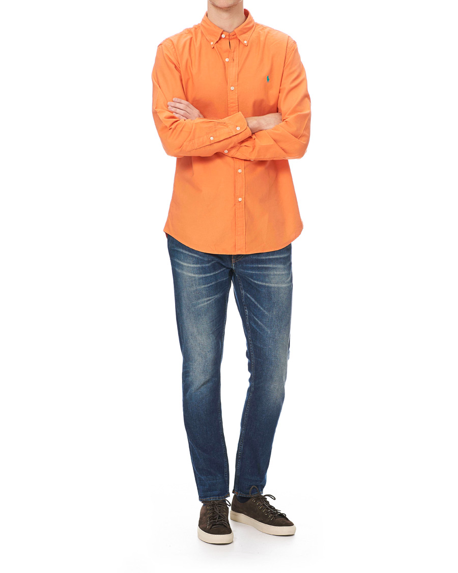 Homme | Chemises | Polo Ralph Lauren | Slim Fit Garment Dyed Oxford Shirt Orange