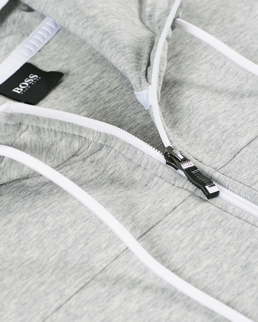 Homme | Pulls Et Tricots | BOSS GREEN | BOSS Athleisure Saggy Full Zip Hoodie Grey/White
