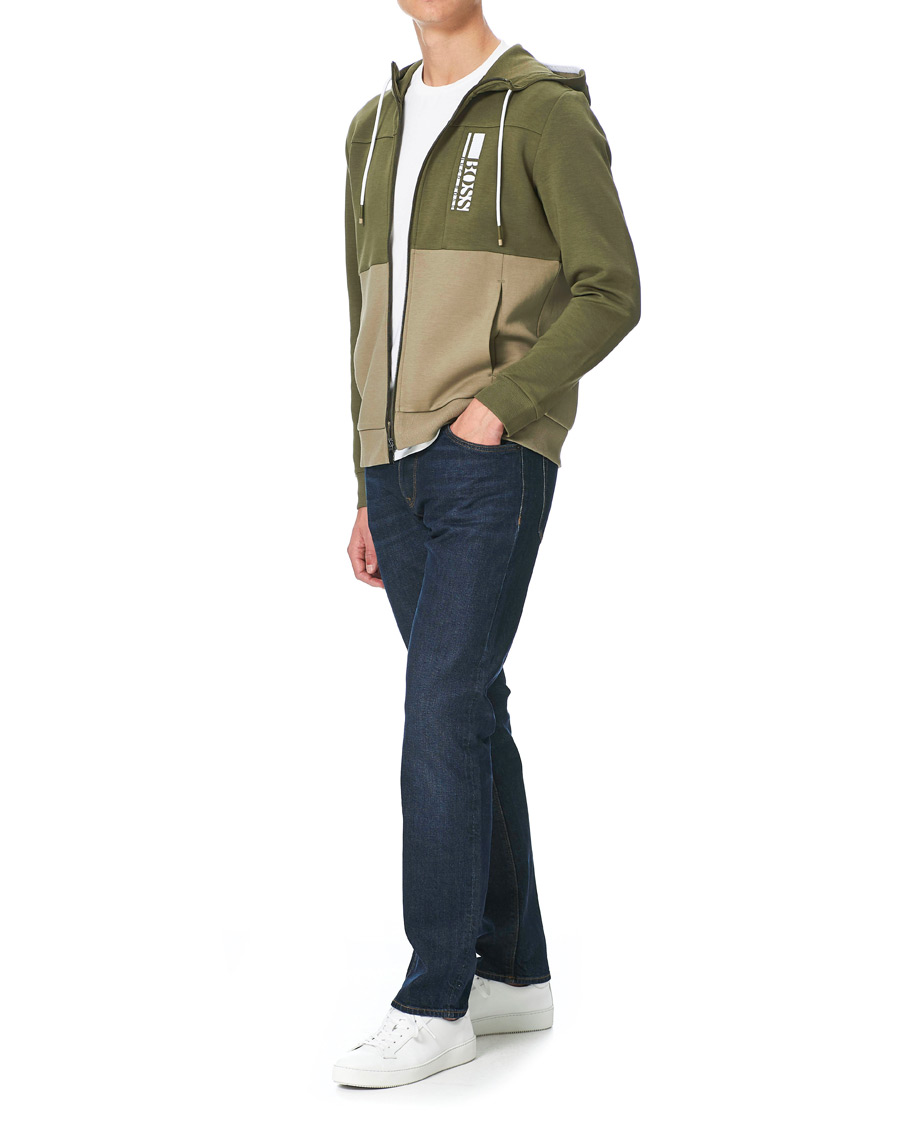 Homme | Pulls Et Tricots | BOSS GREEN | BOSS Athleisure Saggy Full Zip Hoodie Dark Green