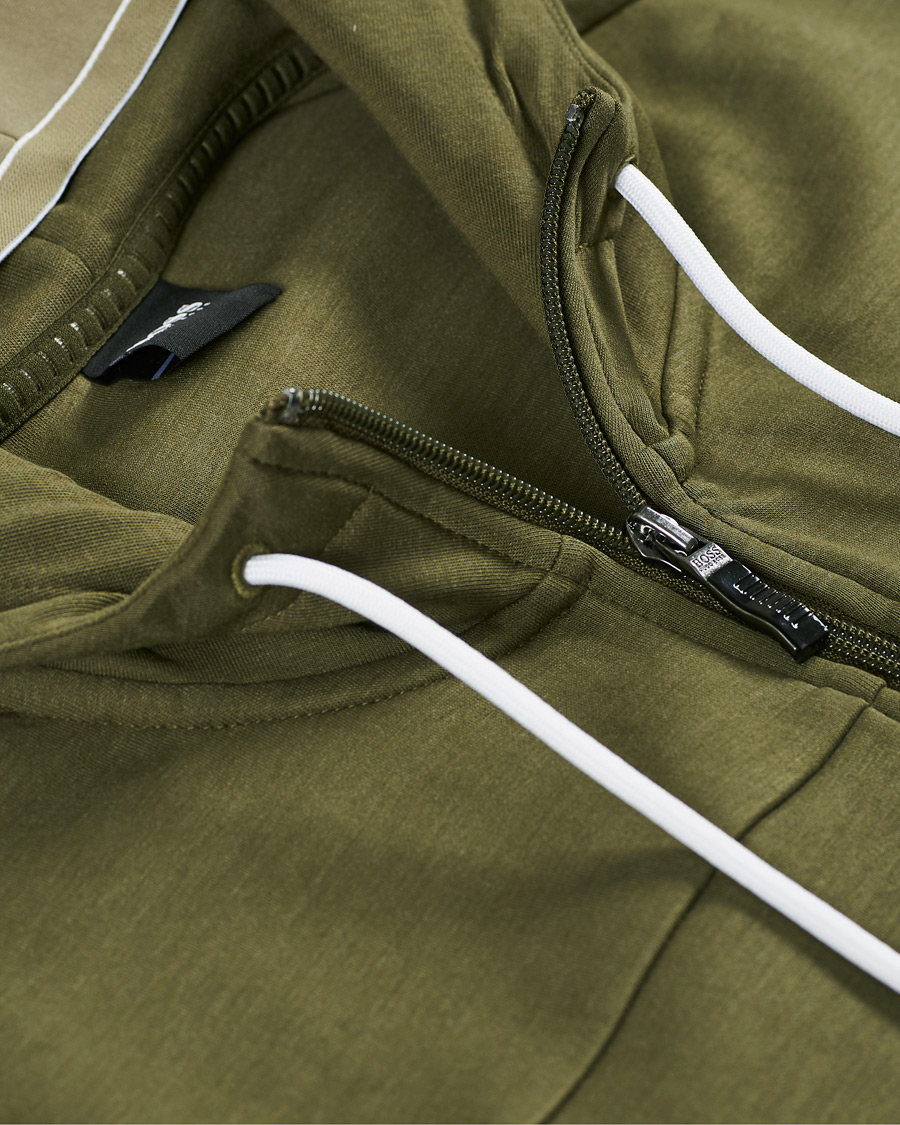 Homme | Pulls Et Tricots | BOSS GREEN | BOSS Athleisure Saggy Full Zip Hoodie Dark Green