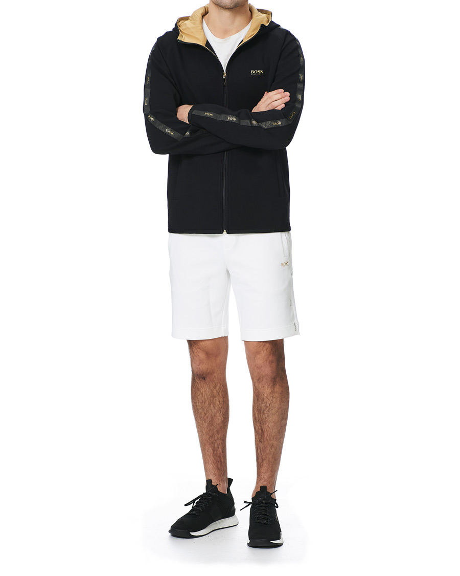Homme | Pulls Et Tricots | BOSS GREEN | BOSS Athleisure Saggy Taped Full Zip Hoodie Black