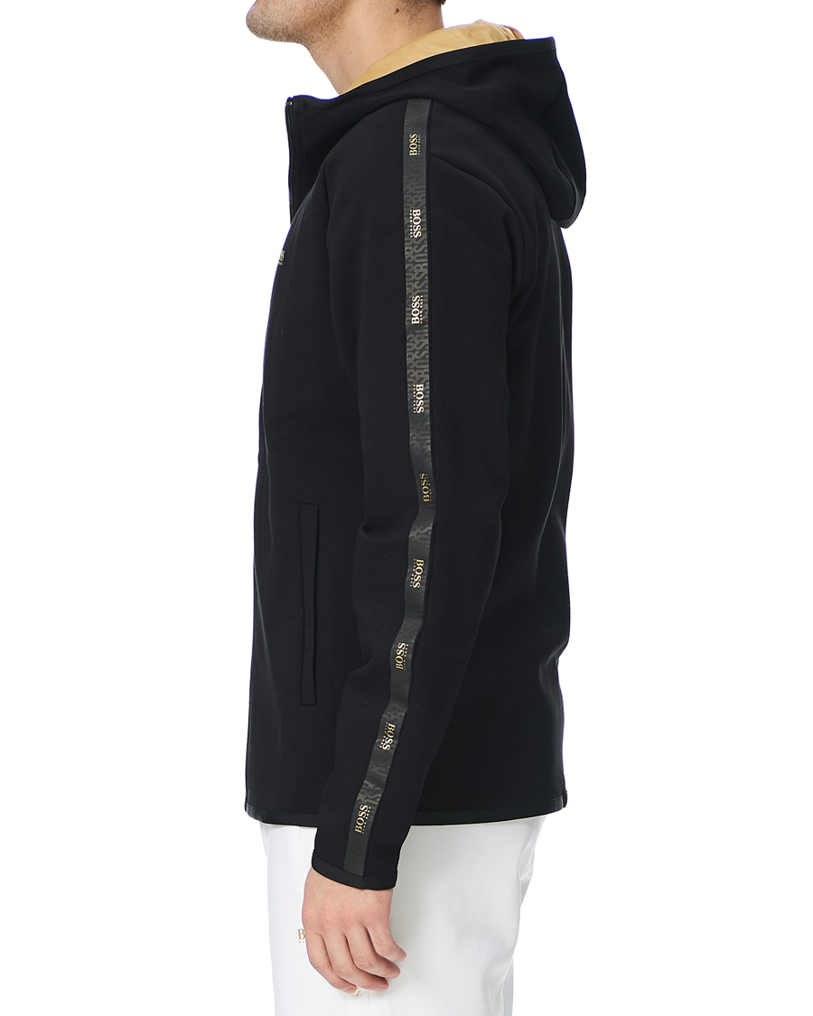 Homme | Pulls Et Tricots | BOSS GREEN | BOSS Athleisure Saggy Taped Full Zip Hoodie Black