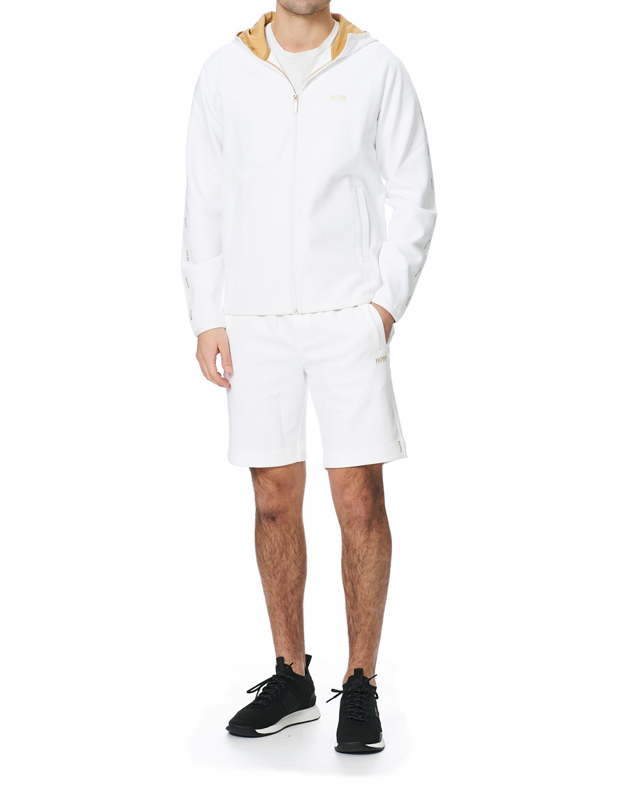 Homme | Pulls Et Tricots | BOSS GREEN | BOSS Athleisure Saggy Taped Full Zip Hoodie White