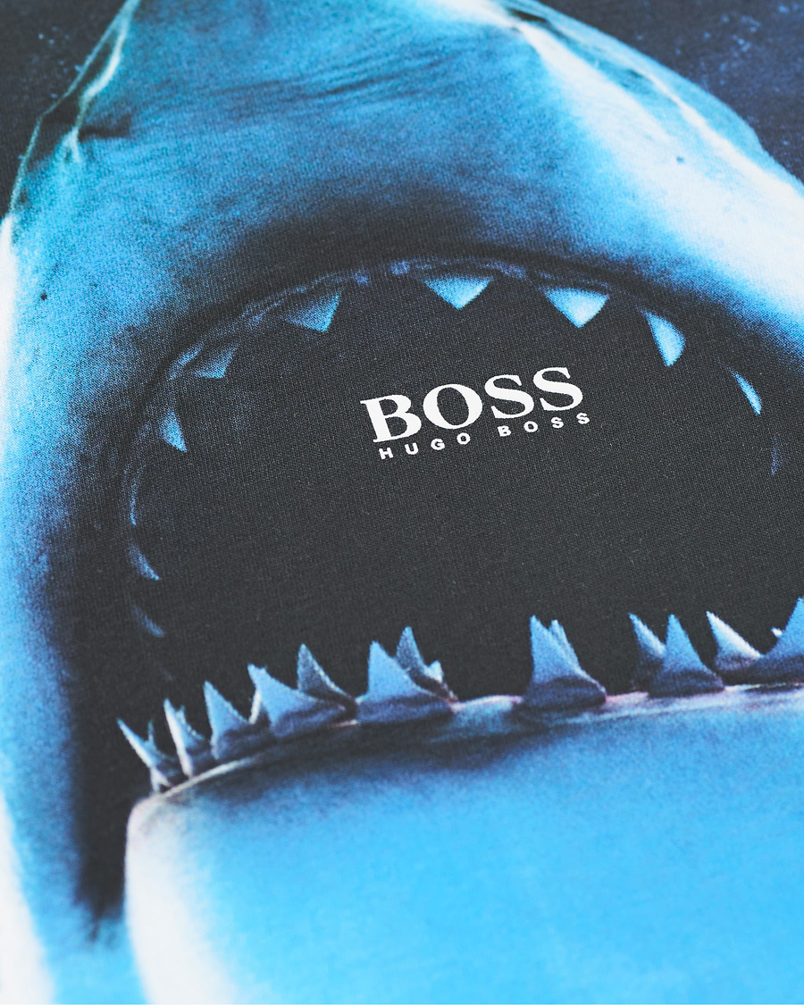 Homme | T-shirts | BOSS ORANGE | BOSS Casual Noah Printed Shark Crew Neck Tee White
