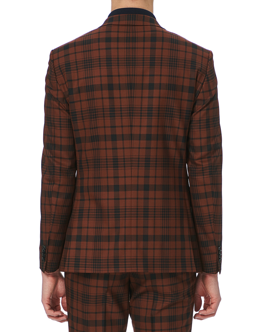 Homme | Costumes | BOSS BLACK | BOSS Cliff/Floyed Wool Check Double Breasted Suit Rust