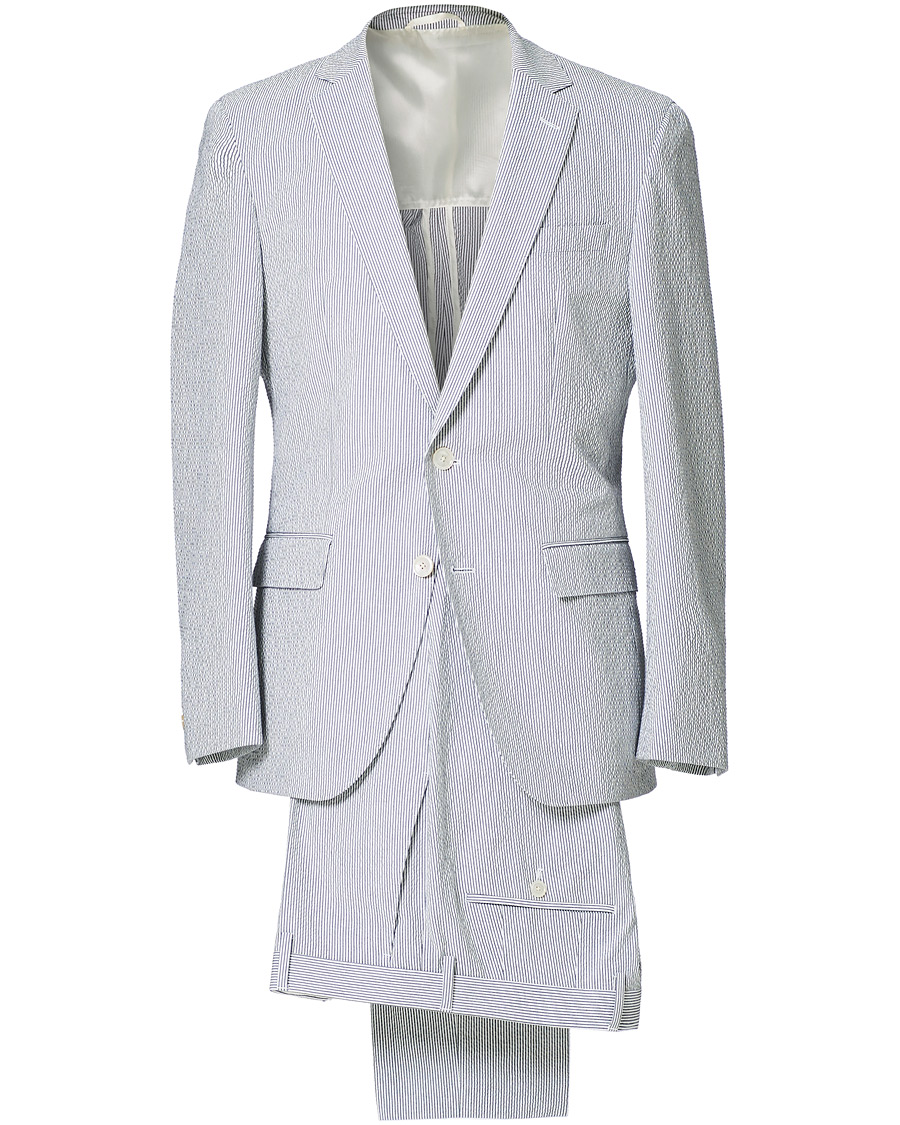 Homme | Costumes | BOSS BLACK | BOSS Helford/Gander3 Seersucker Suit Open Grey