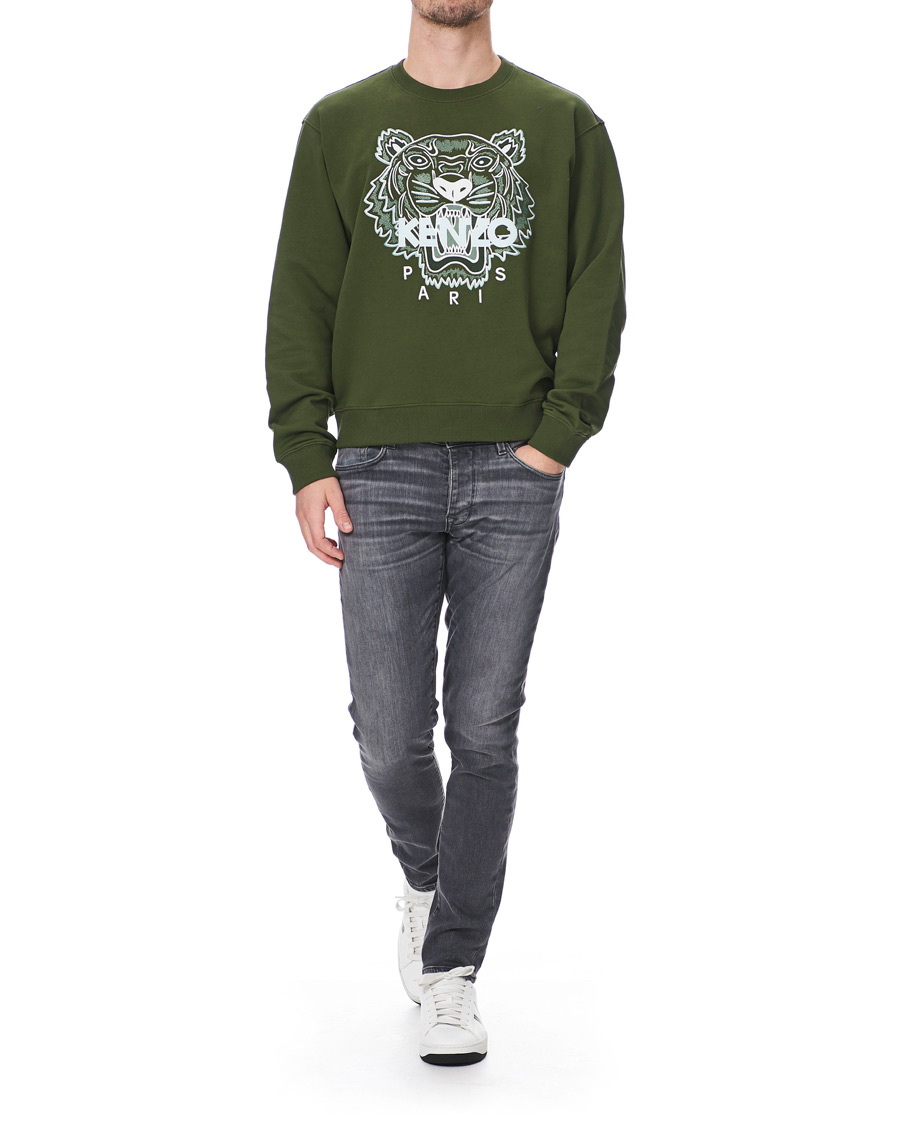 Homme | Pulls Et Tricots | KENZO | Tiger Crew Neck Sweatshirt Dark Khaki