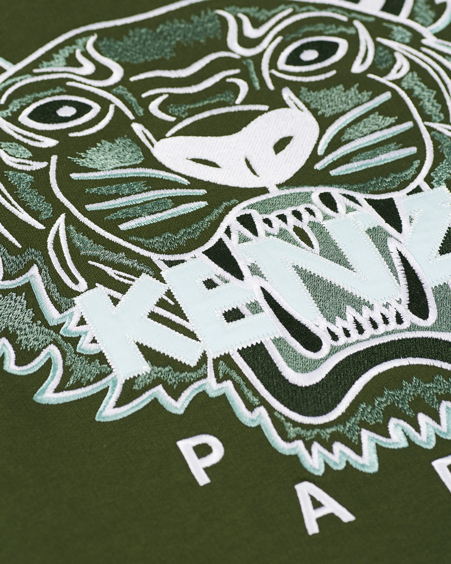 Homme | Pulls Et Tricots | KENZO | Tiger Crew Neck Sweatshirt Dark Khaki