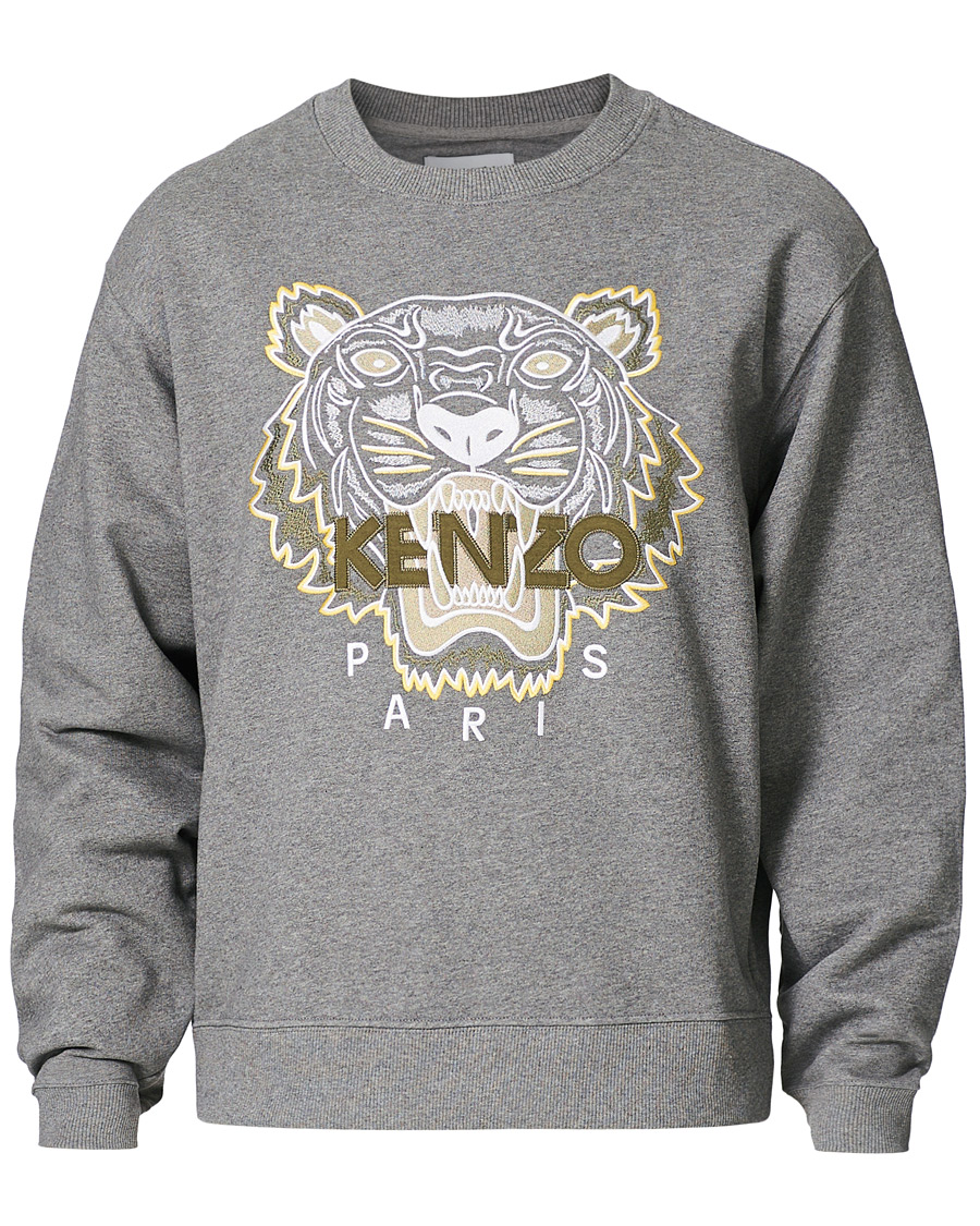 Homme | Pulls Et Tricots | KENZO | Tiger Crew Neck Sweatshirt Dove Grey