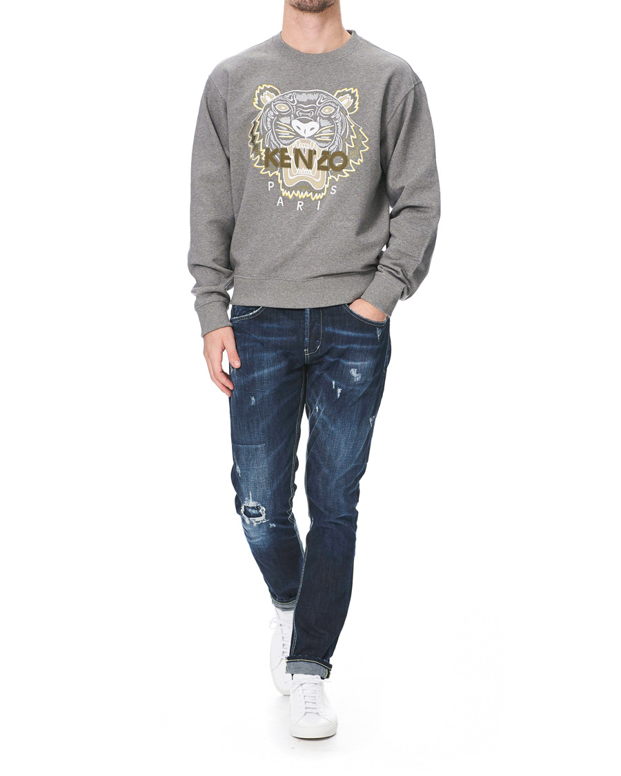Homme | Pulls Et Tricots | KENZO | Tiger Crew Neck Sweatshirt Dove Grey