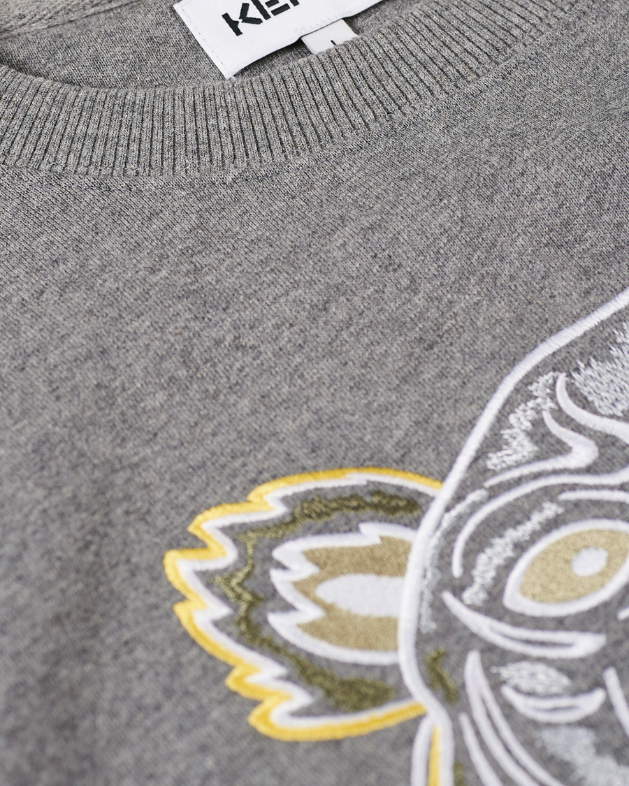 Homme | Pulls Et Tricots | KENZO | Tiger Crew Neck Sweatshirt Dove Grey