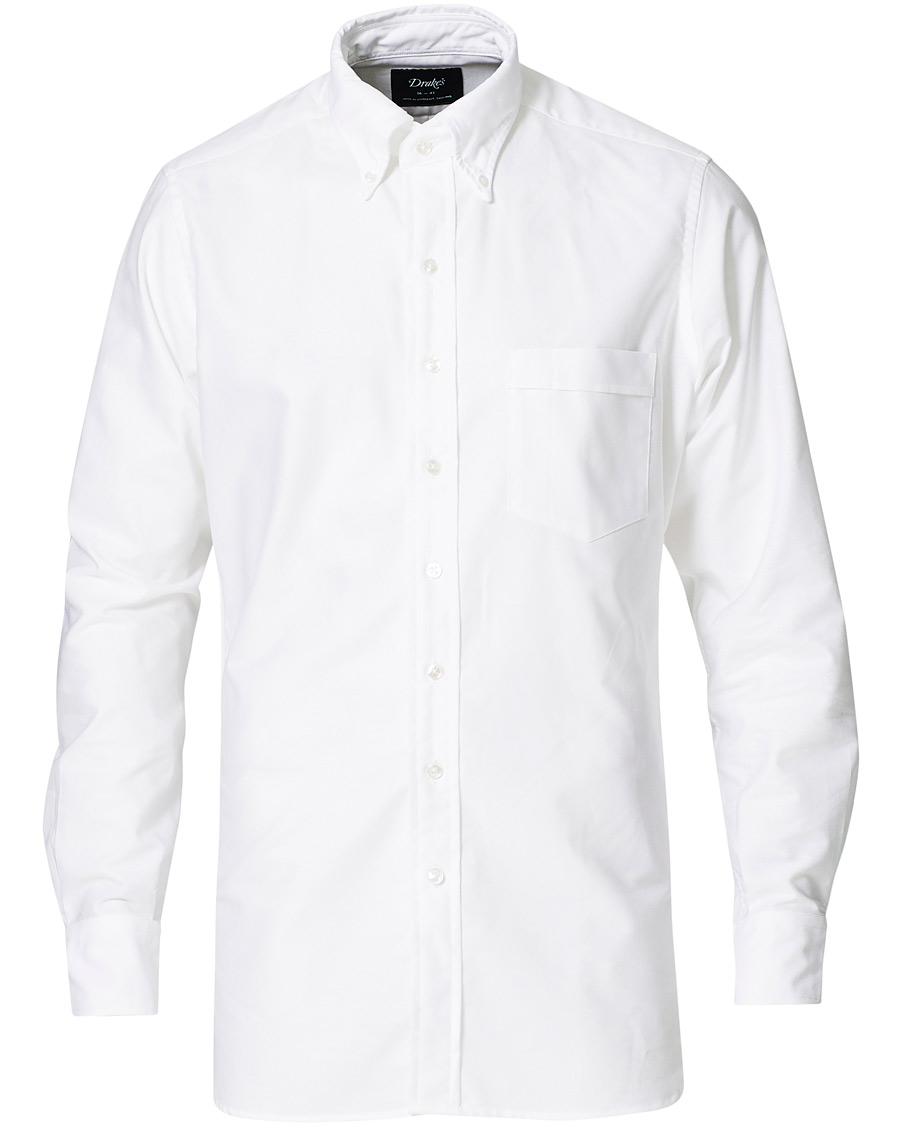 Homme | Chemises | Drake's | Oxford Button Down Shirt White