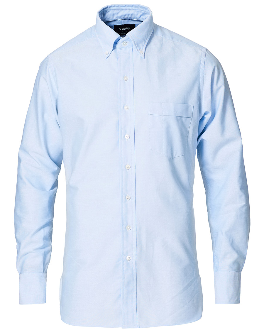 Homme | Chemises | Drake's | Oxford Button Down Shirt Sky