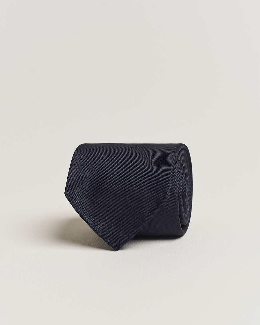 Homme | Drake's Handrolled Woven Silk 8 cm Tie Navy | Drake's | Handrolled Woven Silk 8 cm Tie Navy