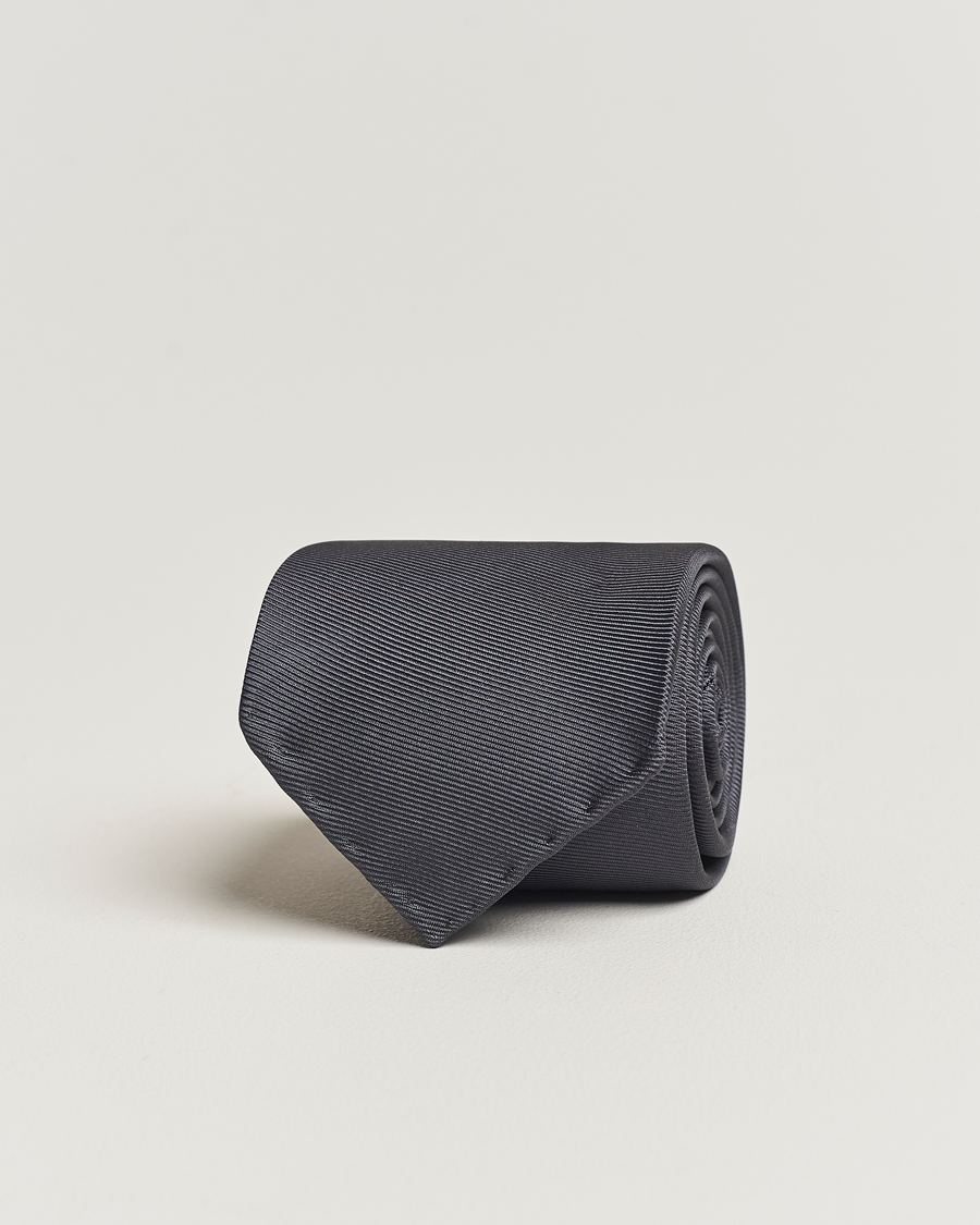 Homme | Drake's Handrolled Woven Silk 8 cm Tie Grey | Drake's | Handrolled Woven Silk 8 cm Tie Grey