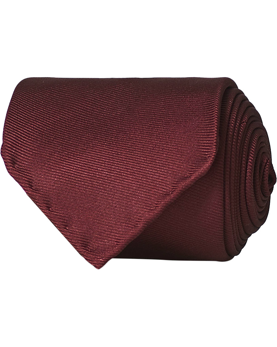 Homme | Drake's Handrolled Woven Silk 8 cm Tie Burgundy | Drake's | Handrolled Woven Silk 8 cm Tie Burgundy