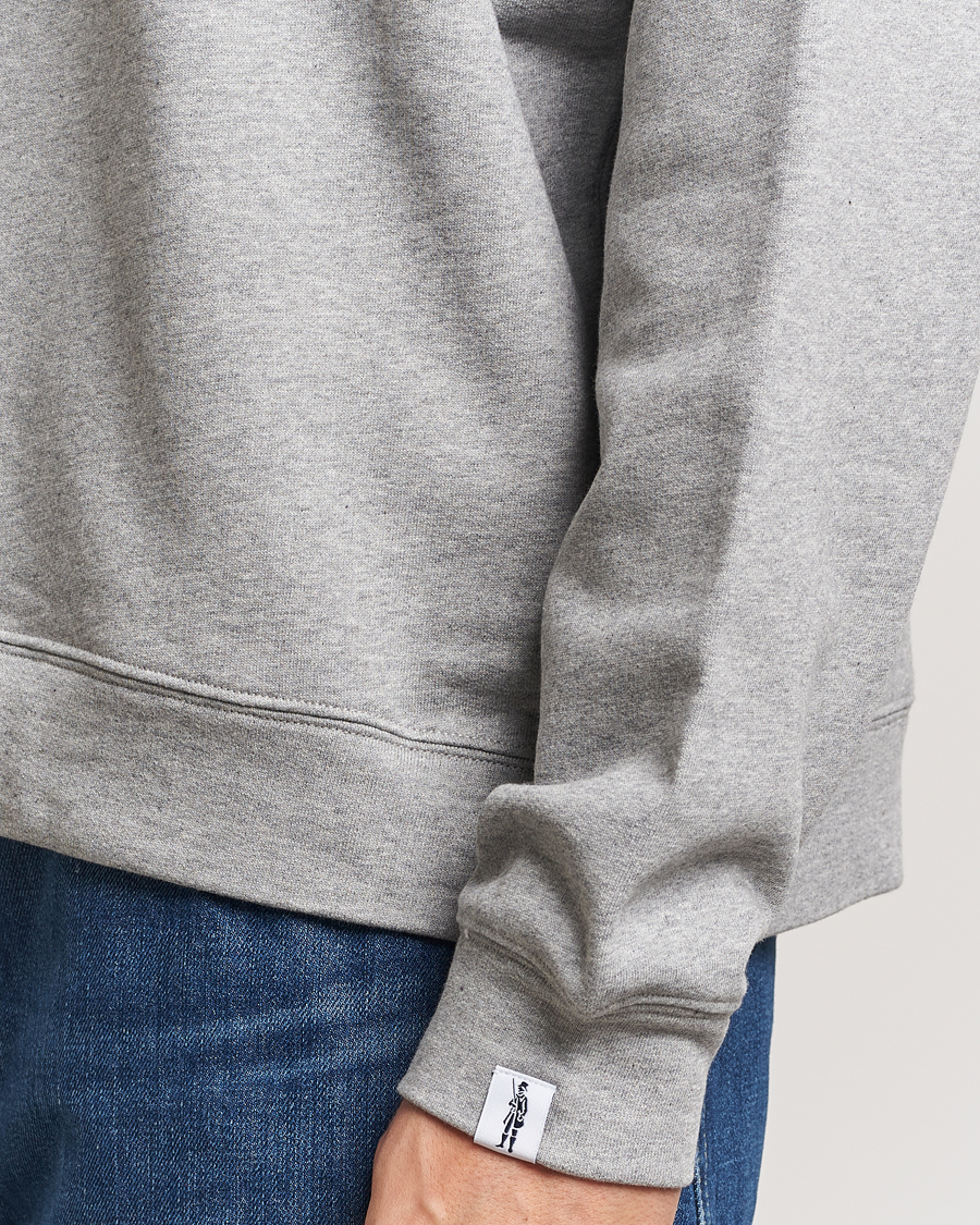 Heren | Truien | Mackintosh | Dandyman Zip Sweat Grey Melange
